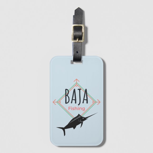 Baja Fishing-Abzeichen Gepäckanhänger (Vorderseite Vertikal)