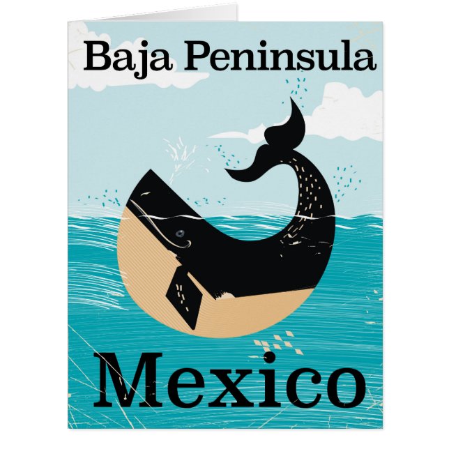 Baja Halbinsel Mexiko Reiseplakat (Vorderseite)