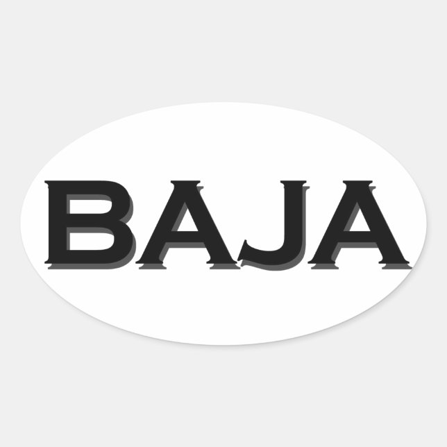 Baja Oval Logo Ovaler Aufkleber (Vorderseite)