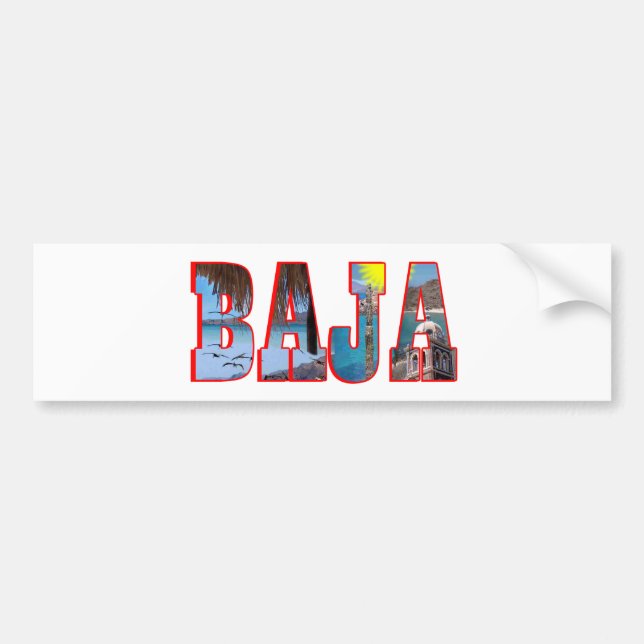 Baja Postkarte Autoaufkleber (Vorne)