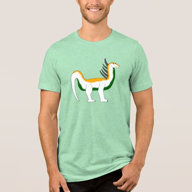 Bajadasaurus Dino Adult  Tri-Blend Shirt (Vorderseite)