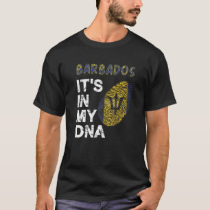 Bajan Roots ist in meinem DNS Fingerprint Flag Bar T-Shirt