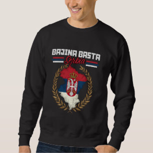 Bajina Basta Serbia Travel Serbische Flagge Karte Sweatshirt