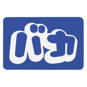 BAKA カ ~ Fool in japanischer Katakana-Schrift Magnet