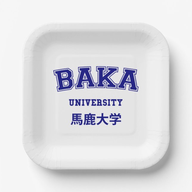 BAKA UNIVERSITY PAPPTELLER (Vorderseite)
