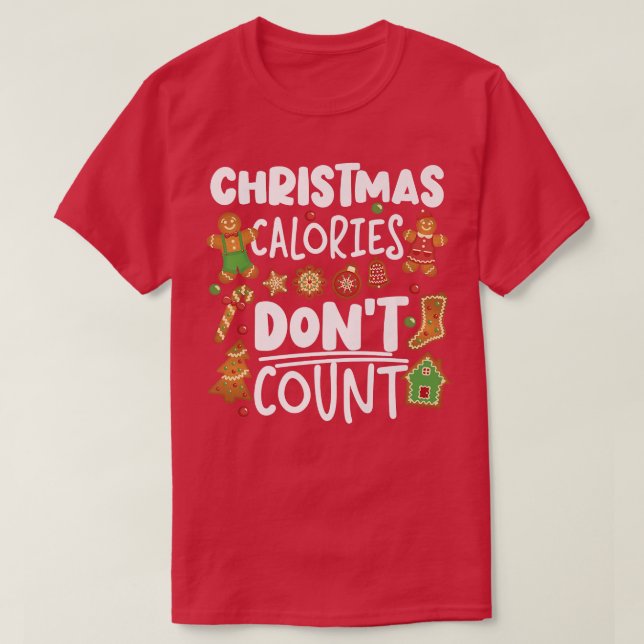Bake Backen Weihnachtskalorie Cupcake Gingerbrei T-Shirt (Design vorne)