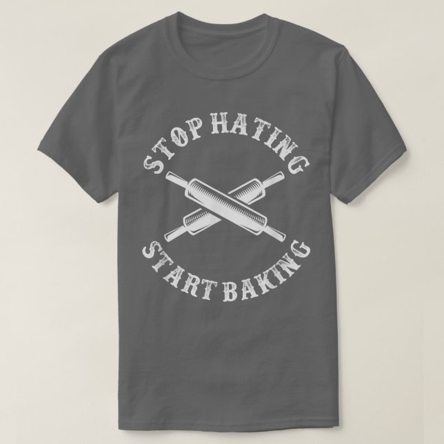 Bake Baking Rolling Pin T-Shirt (Design vorne)