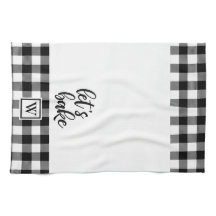Bake Buffalo Karierte Monogramm Schwarz-weiß