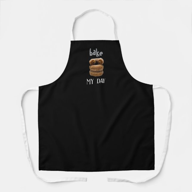 Bake My Day Black Schürze (Vorderseite)