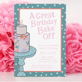 Bake Off Birthday Nails Einladung