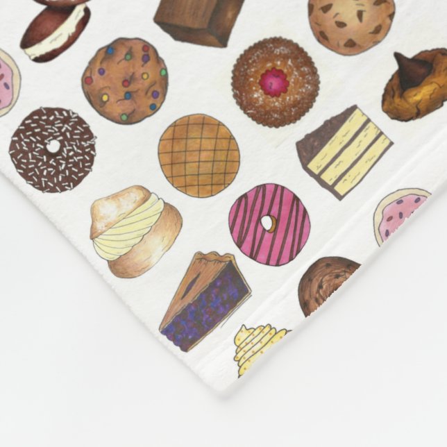 Bake Sale Cookie Cake Pie Donut Brownie Feinschmec Fleecedecke (Ecke)