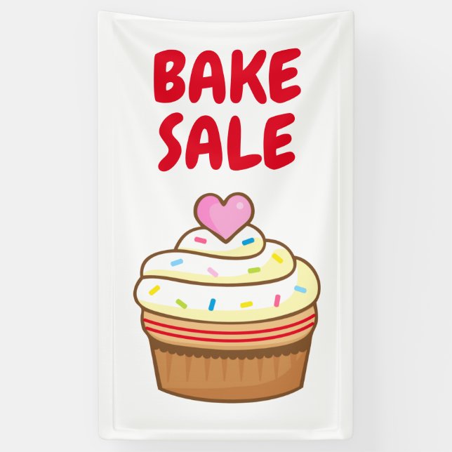 BAKE SALE cupcake Backschild Poster Banner (Vertikal)