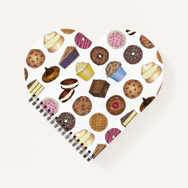 Bake Sale Cupcake Brownie Pie Kuchen Backwaren Notizbuch (Vorderseite)
