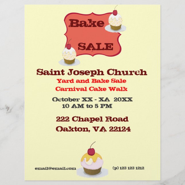 Bake Sale Flyer (Vorne)