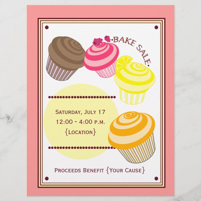 Bake Sale Flyer - Cupcakes (Vorne)