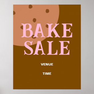Bake Sale, Niedlich Bake Sale Ankündigung, Brown Poster