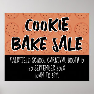 Bake Sale-Zeichen, Cookie Booth Poster-Vorlage Poster
