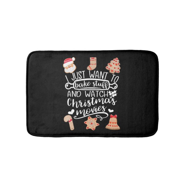 Bake Stuff und schauen Weihnachtsfilme Badematte (Vorderseite)