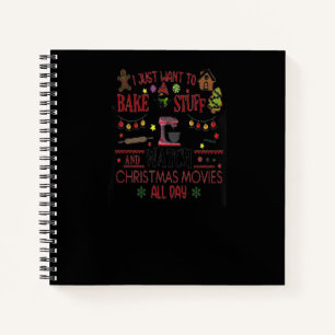 Bake Stuff und schauen Weihnachtsfilme maßgeschnei Notizbuch