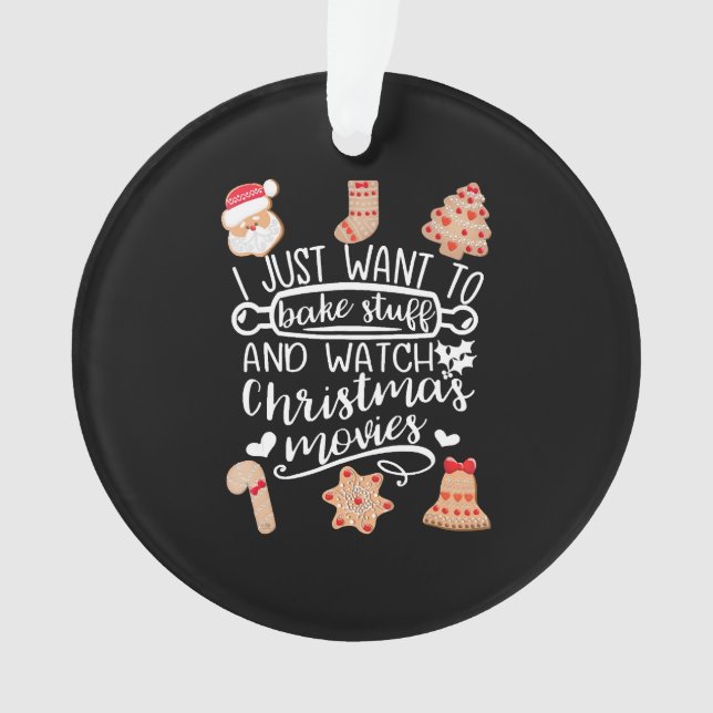 Bake Stuff und schauen Weihnachtsfilme Ornament (Vorderseite)