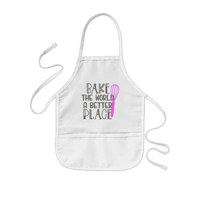 Bake World a Better Place Funny Baker Geschenk Kinderschürze (Vorne)