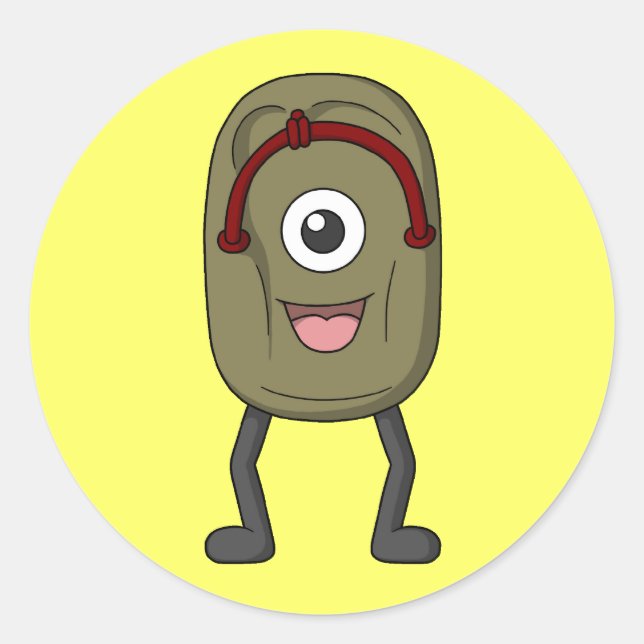 Bake-zouri (Ghost-Sandal) Runder Aufkleber (Vorderseite)