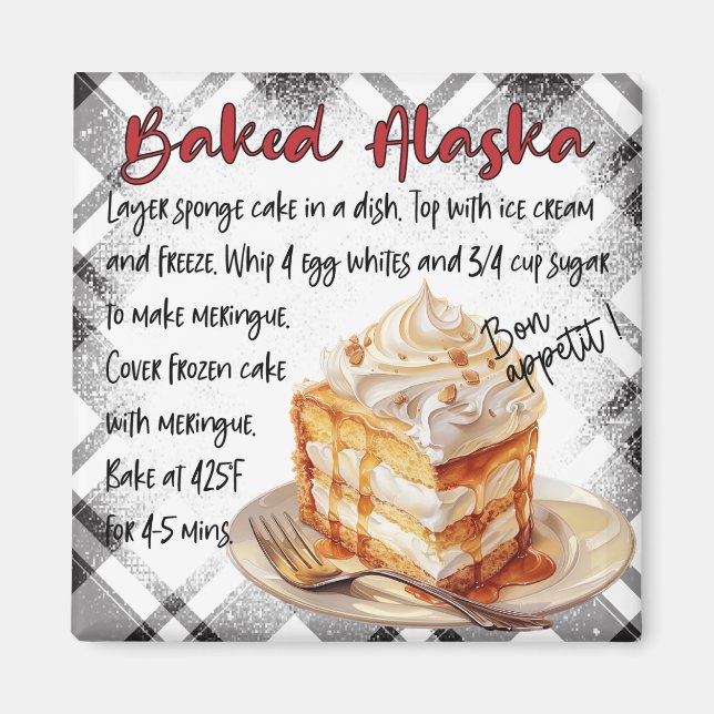 Baked-Alaska-Rezept Magnet (Vorne)