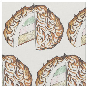Baked Bombe Alaska Ice Cream Cake Dessert Futter Stoff