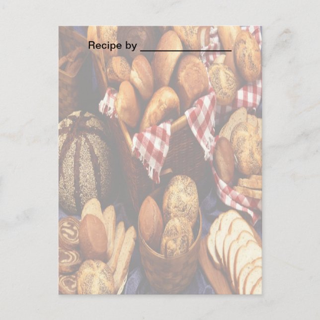 Baked Breads Recipe Blank Card Postkarte (Vorderseite)