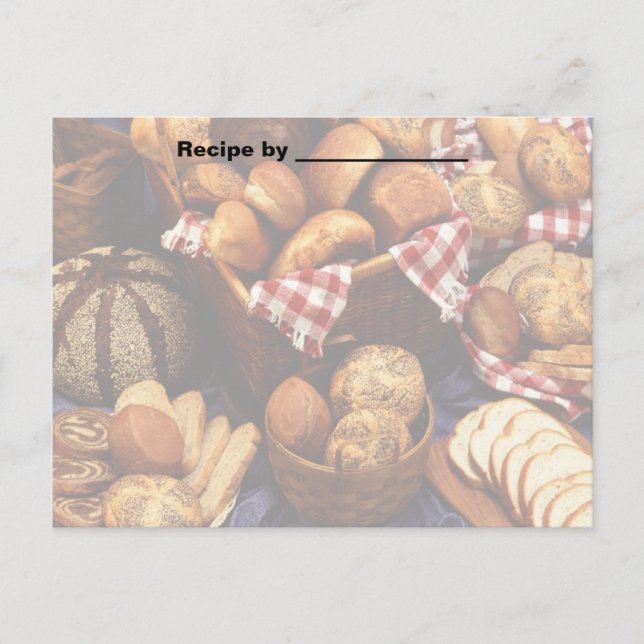 Baked Breads Rezept 2 Blank Card Postkarte (Vorderseite)
