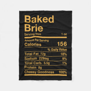 Baked Brie Nutrition Fakten Käsegeschenk Fleecedecke