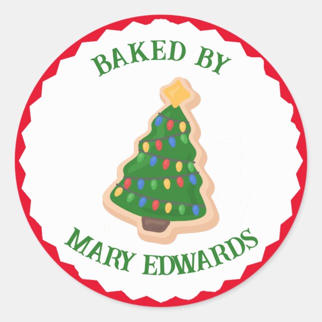 Baked By Christmas Cookie Sticker (Devant)