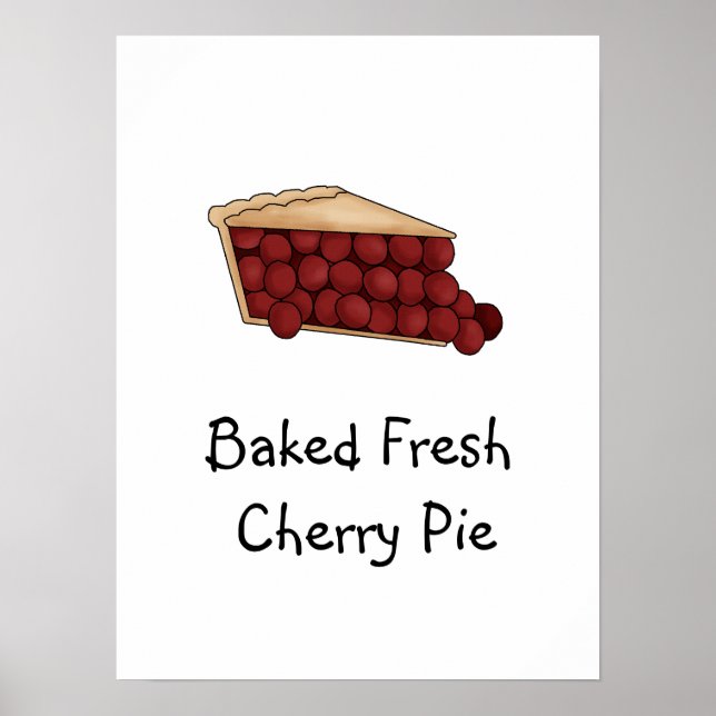 Baked Fresh Cherry Pie Poster (Vorne)