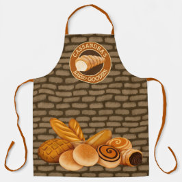 Baked Goodies Brot Baker's Logo gestrichen Steine Schürze