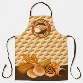 Baked Goodies Konditorei Brot Baker's Logo Croissa Schürze