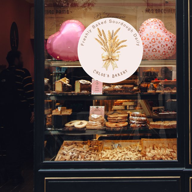 Baked Sourdough Bread Wheat Bow Fensteraufkleber (Von Creator hochgeladen)