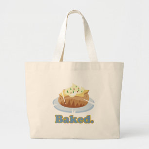BAKED text baked potato Jumbo Stoffbeutel
