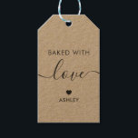 Baked With Love Tag, Homemade Gift Tag, Kraft Geschenkanhänger<br><div class="desc">These are the perfect little gift tags. You can customize front and back text,  as well as change the colors.</div>