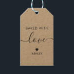 Baked With Love Tag, Homemade Gift Tag, Kraft Geschenkanhänger<br><div class="desc">These are the perfect little gift tags. You can customize front and back text,  as well as change the colors.</div>