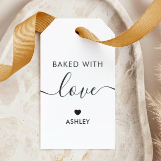 Baked With Love Tag, Homemade Gift Tag, Kraft Geschenkanhänger