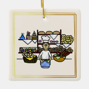 Baker À Son Ornement De Noël De Boulangerie