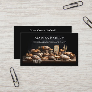 Baker Bäckerei Geschäft Café Visitenkarte
