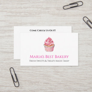 Baker Bäckerei Geschäft Café Visitenkarte