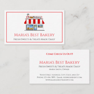 Baker Bäckerei Geschäft Café Visitenkarte