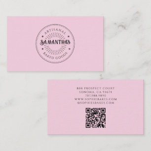 Baker Bäckerei-Logo Pink Visitenkarte