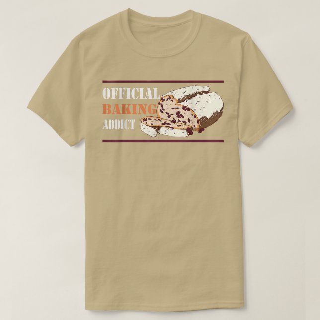 Baker Bake-Abhängig Brot T-Shirt (Design vorne)