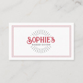 Baker Bakery Logo Dessert Catering Visitenkarte