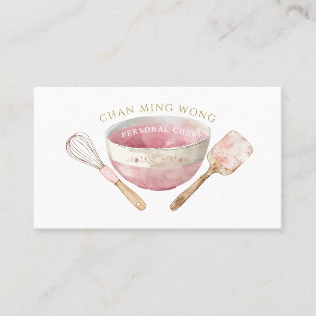 Baker Chef Caterer Carte de visite (Devant)