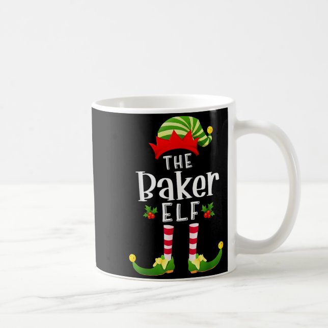 Baker Christmas Elf Matching Pajama X-mas Party  Kaffeetasse (Rechts)