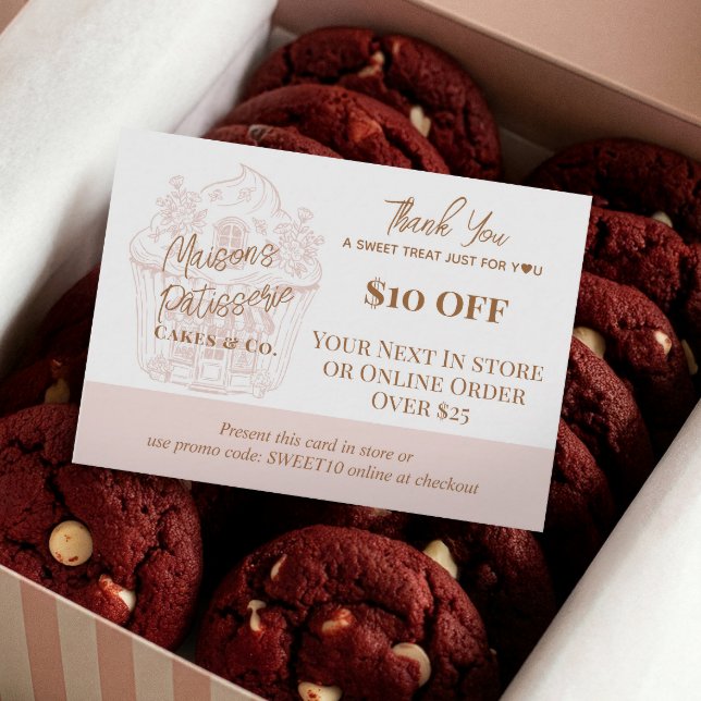 Baker Cupcake Danke Promo Code Gebäck Bäckerei Rabattkarte (Baker Cupcake Thank You Promo Code Pastry Bakery Discount Card)